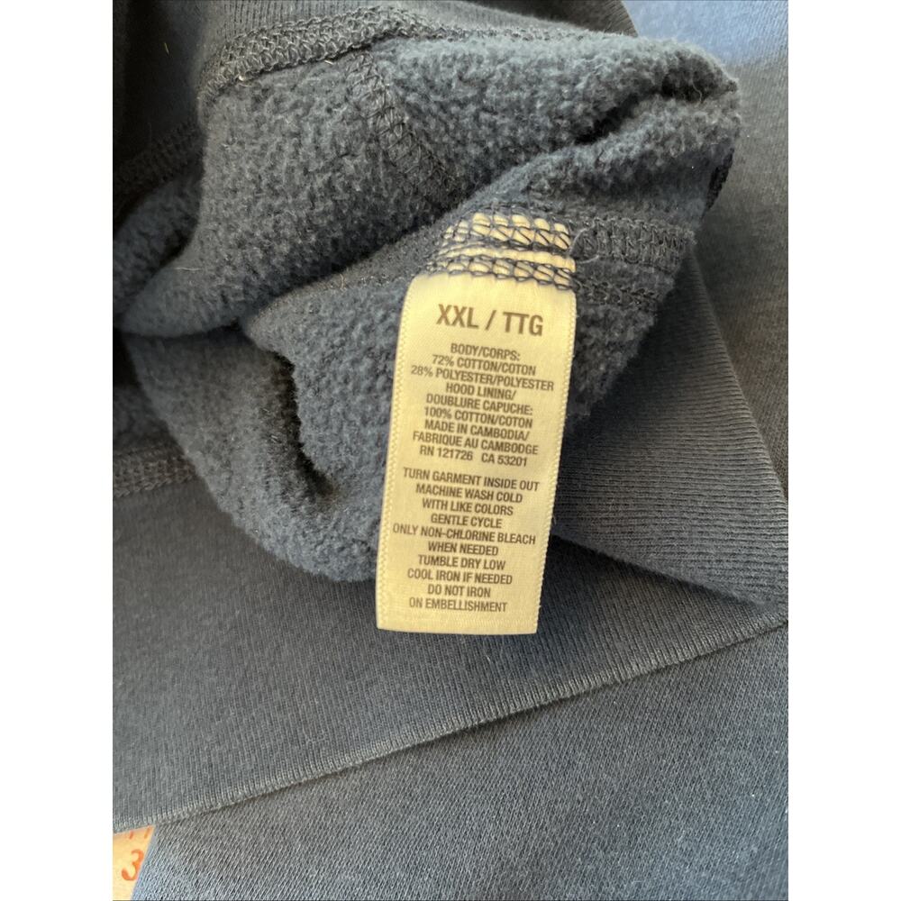 Aeropostale Hoodie XXL Sweatshirt Blue Womens Full Zip Spellout Glitter Y2K 90s - Picture 9 of 9